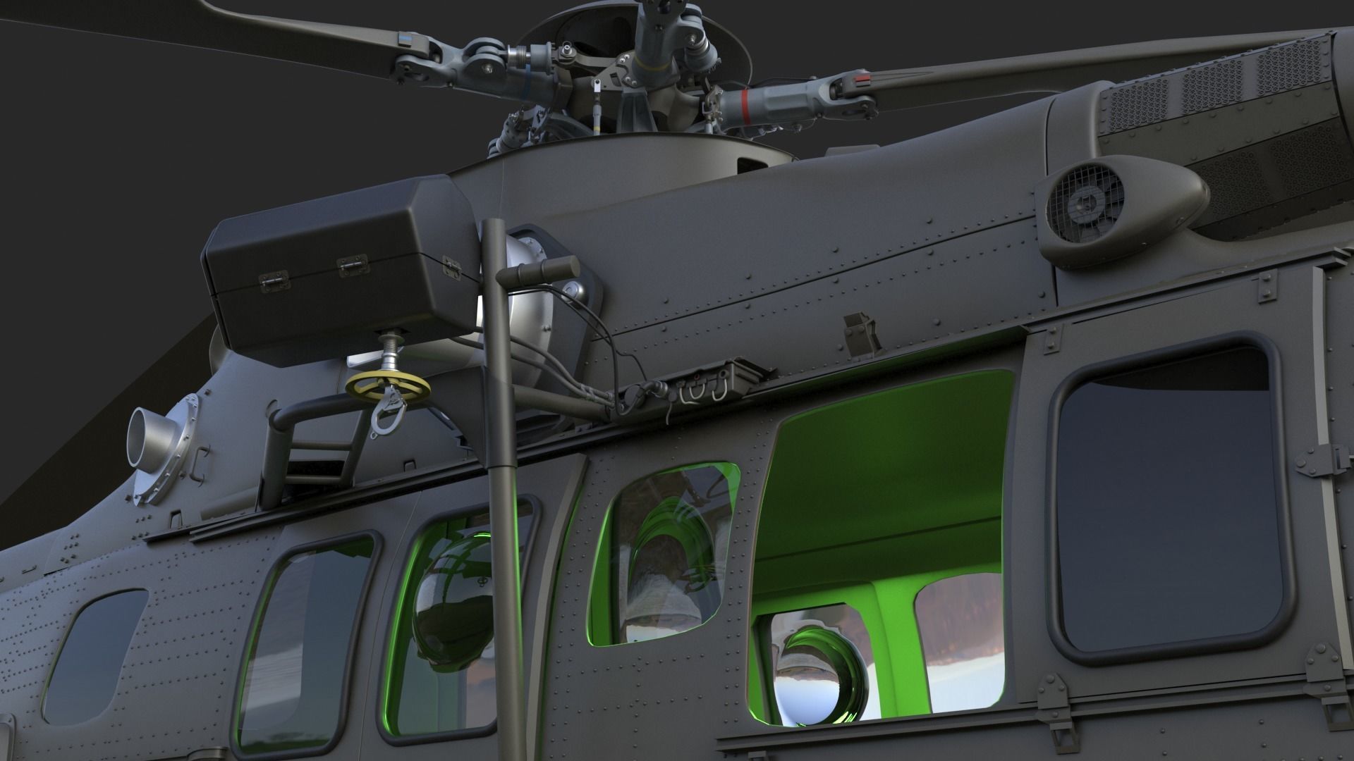 Eurocopter EC 725 High Detail 3ds max Vray 3D model_31