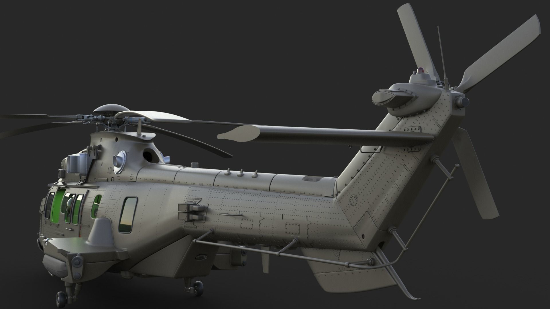 Eurocopter EC 725 High Detail 3ds max Vray 3D model_24