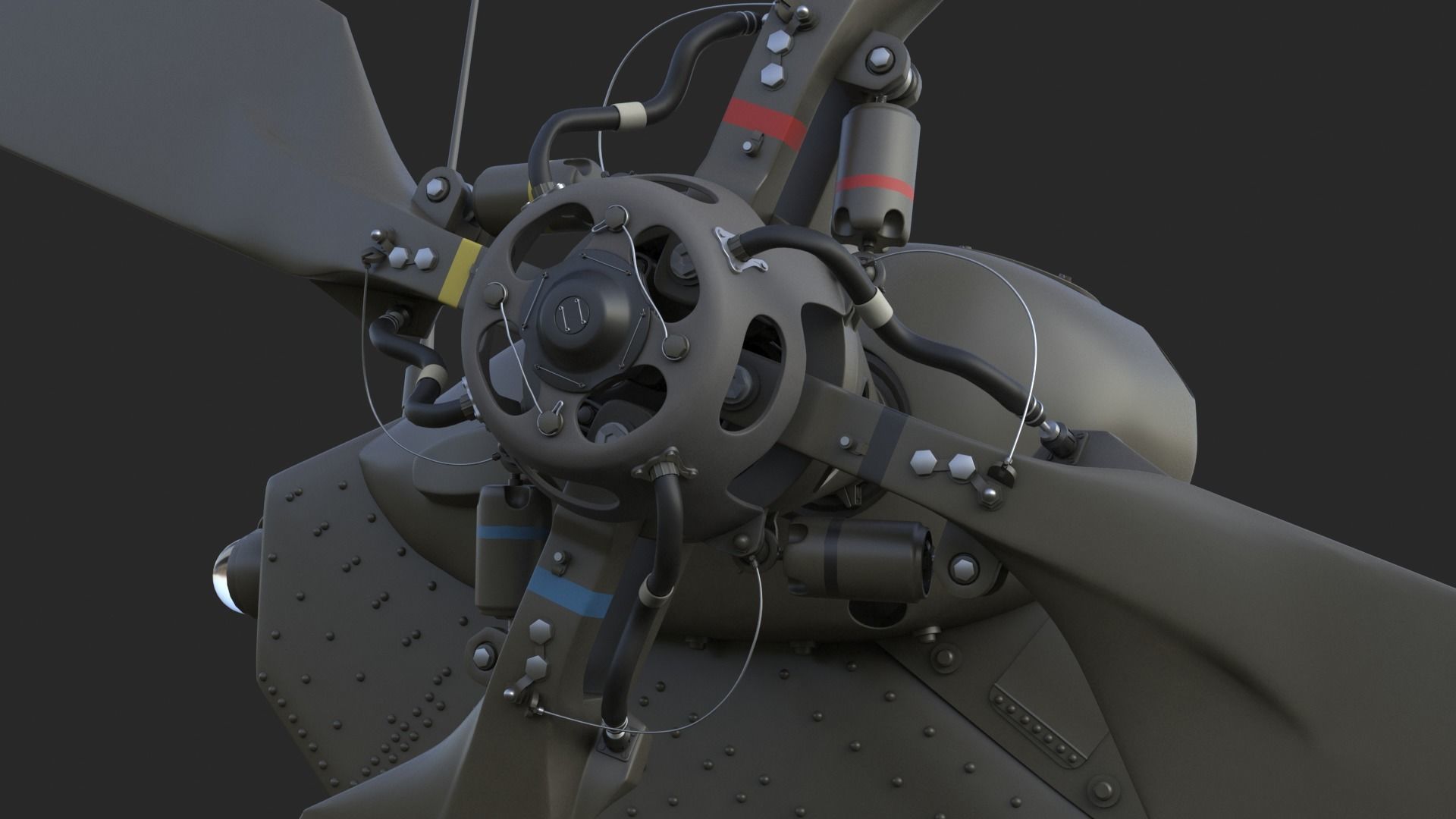Eurocopter EC 725 High Detail 3ds max Vray 3D model_37