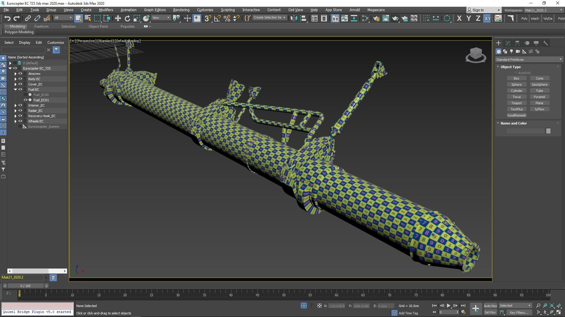 Eurocopter EC 725 High Detail 3ds max Vray 3D model_83