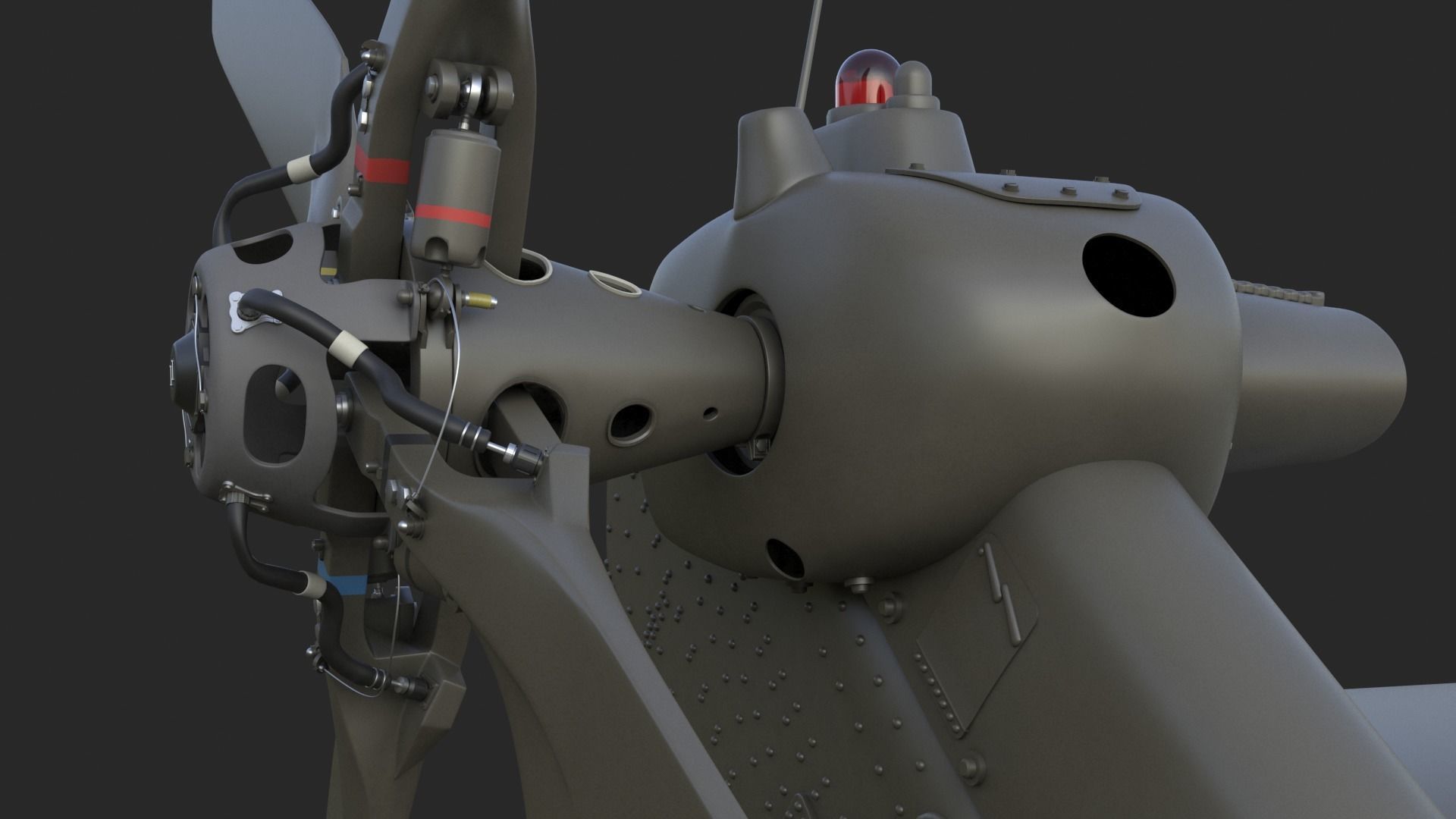 Eurocopter EC 725 High Detail 3ds max Vray 3D model_39