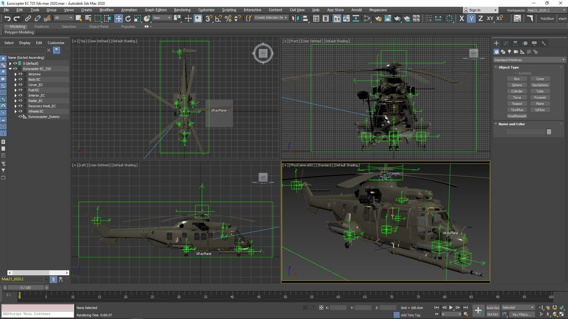 Eurocopter EC 725 High Detail 3ds max Vray 3D model_70