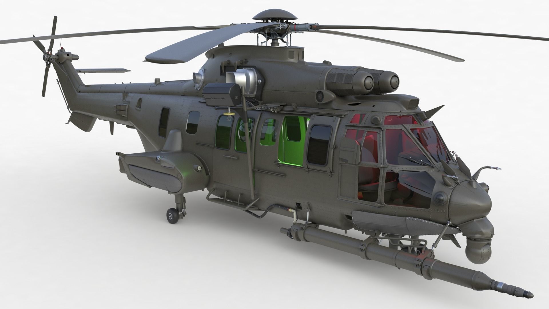 Eurocopter EC 725 High Detail 3ds max Vray 3D model_10