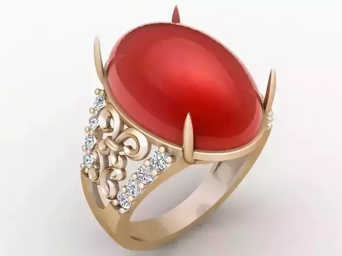 Gemstone Rings - Oval stone ring - Womens Rings