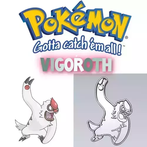 Amazing Pokemon Vigoroth Cookie Cutter Stamp Cake Decorating 