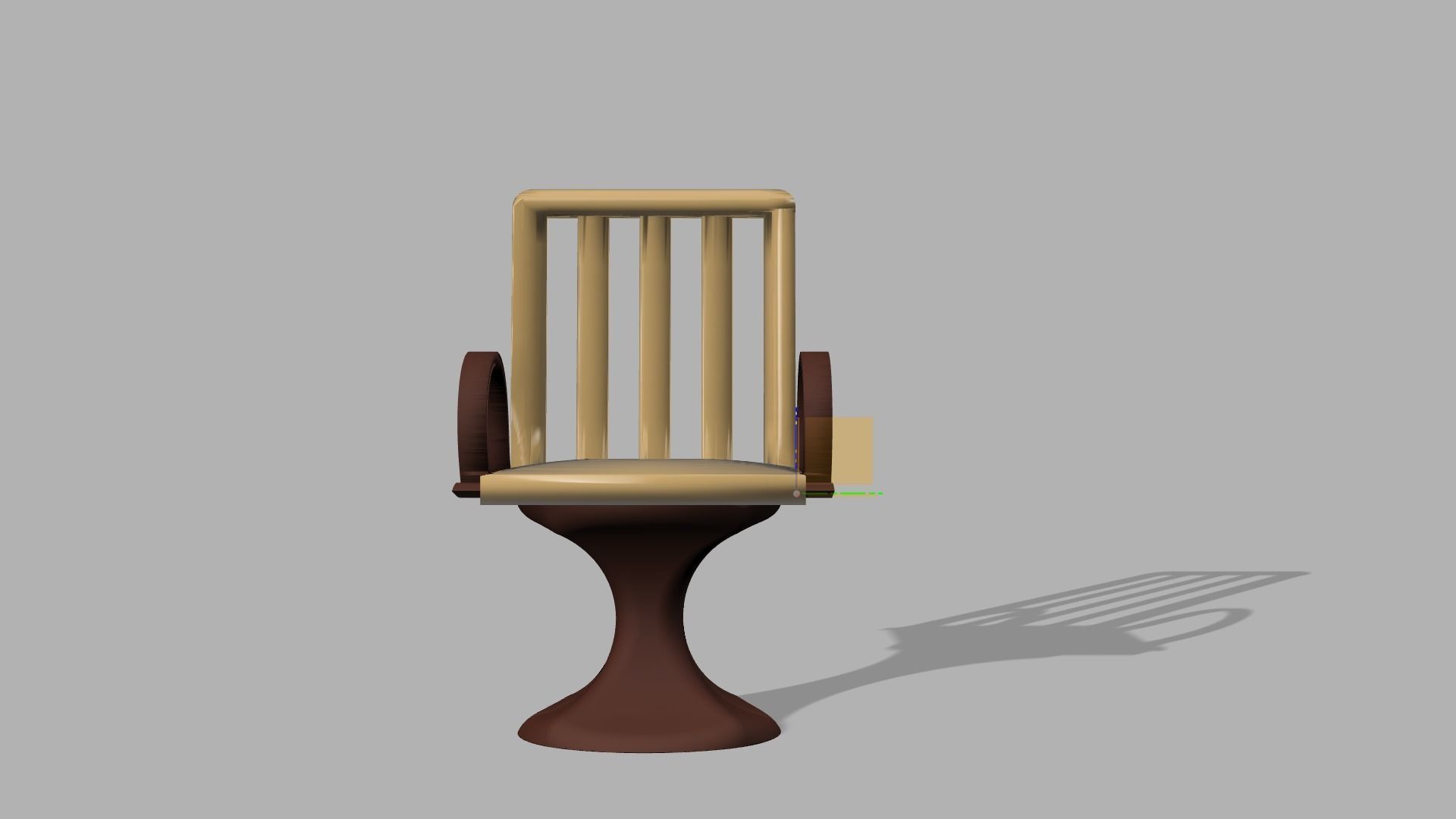 chair with one leg 3D model_5