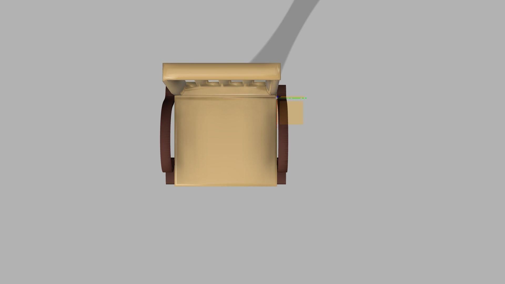 chair with one leg 3D model_1