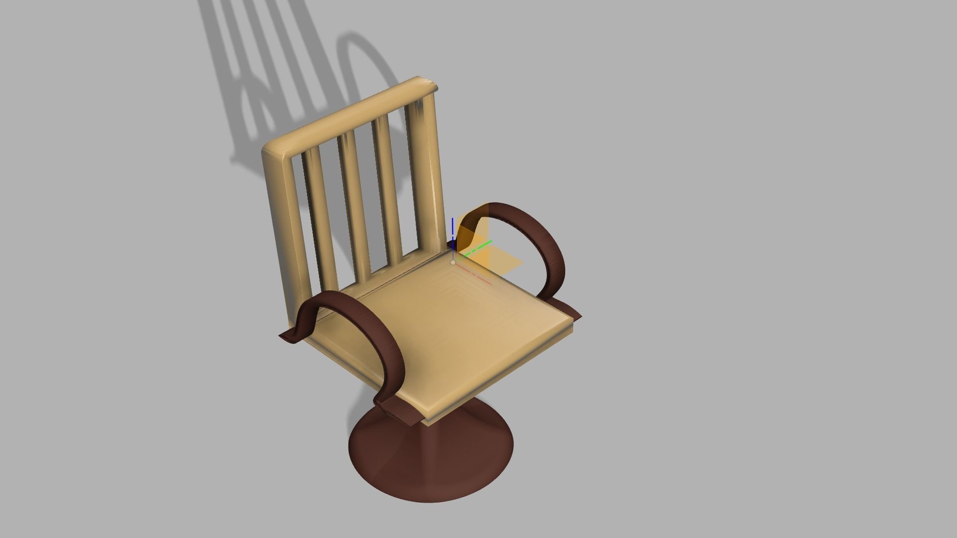 chair with one leg 3D model_6