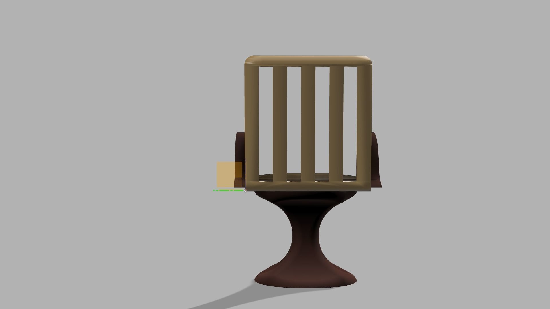 chair with one leg 3D model_3