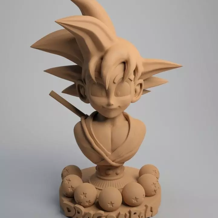 Kid Goku Bust 3D print model_0
