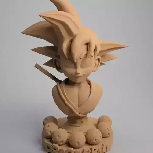 Kid Goku Bust 3D print model