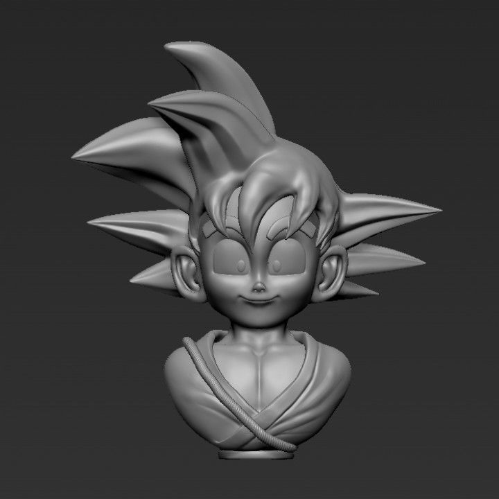 Kid Goku Bust 3D print model_5