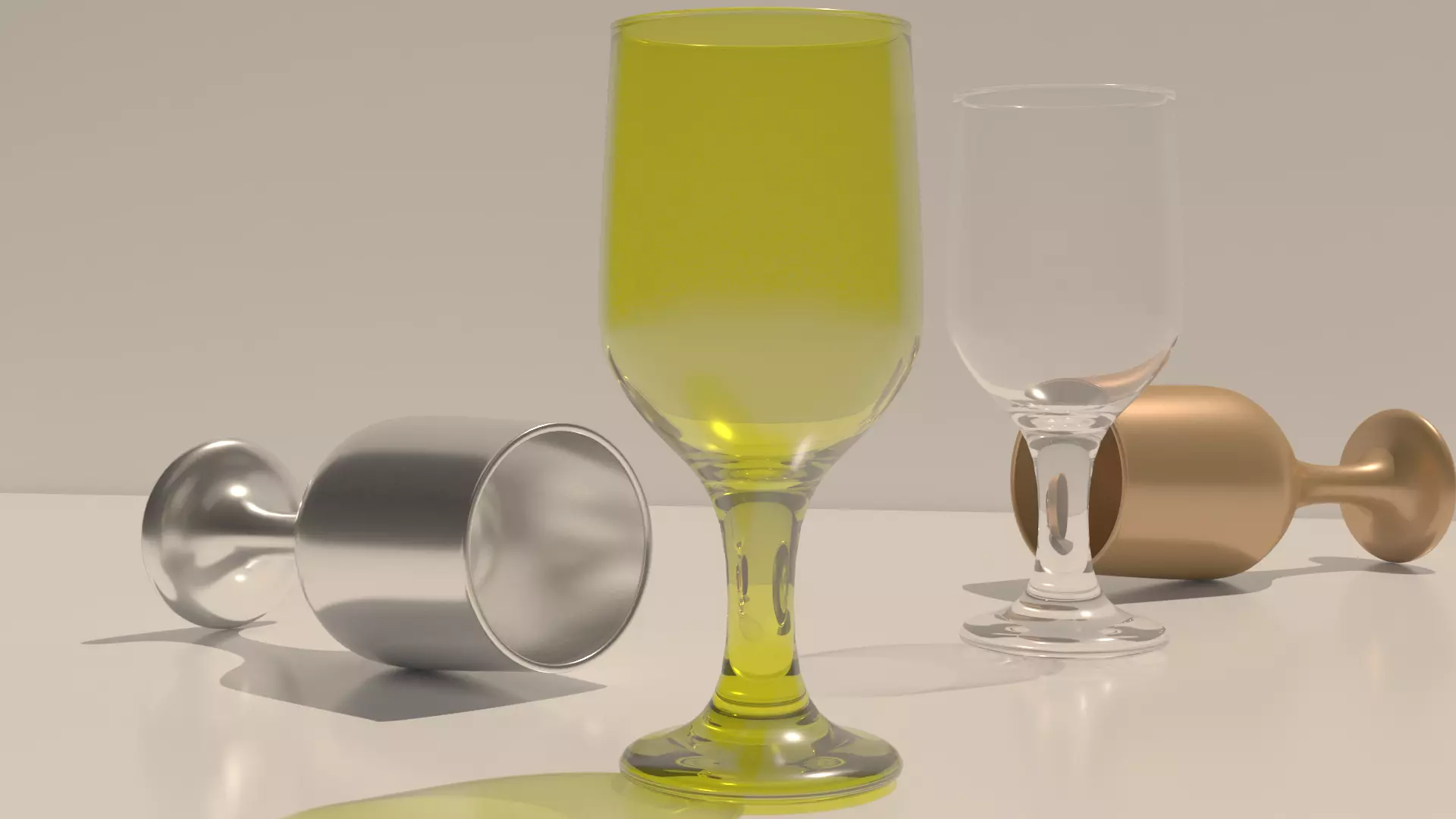 Glass wine Free 3D model_0