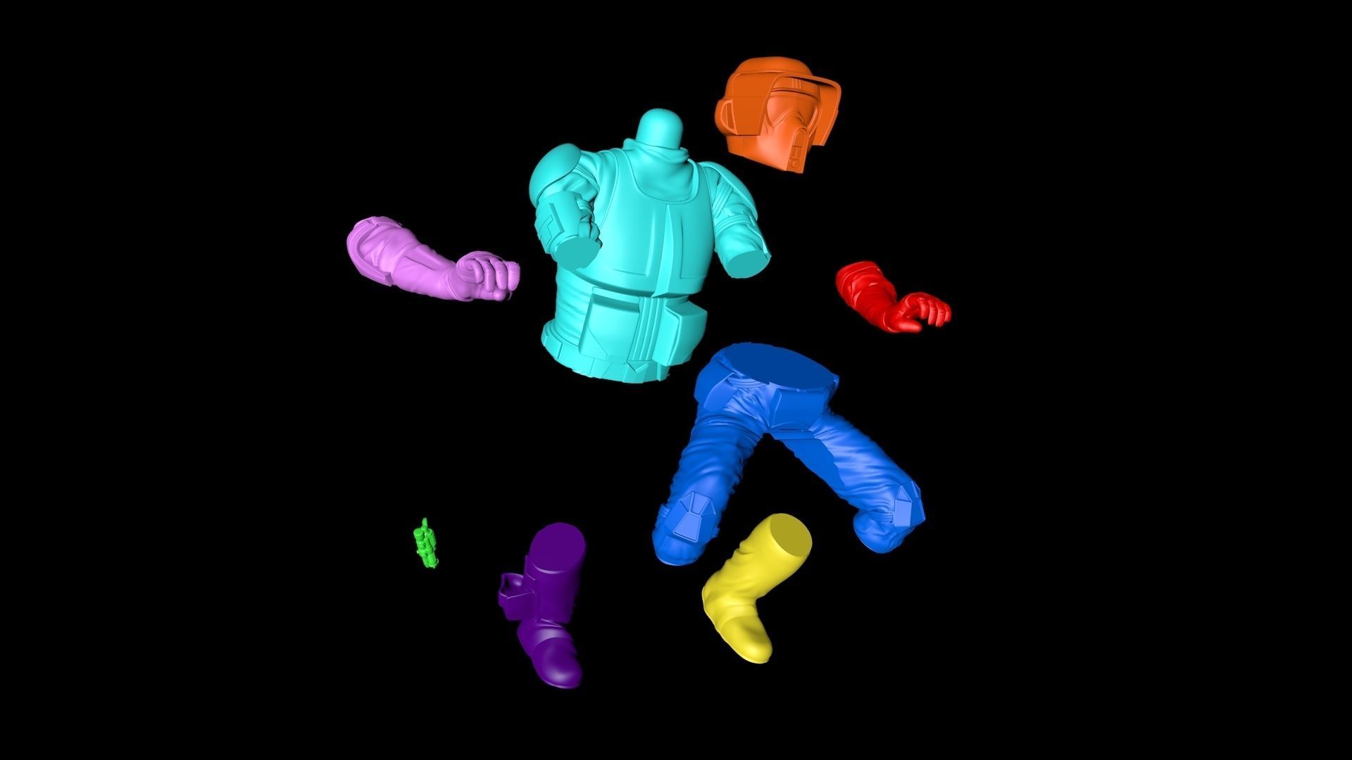 Mandalorian - Speeder bike with Yoda 3D print model_19