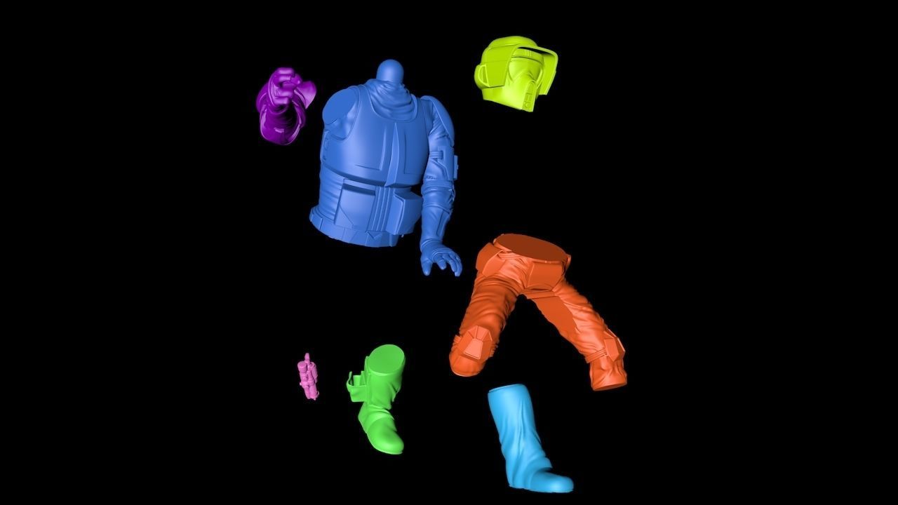 Mandalorian - Speeder bike with Yoda 3D print model_22