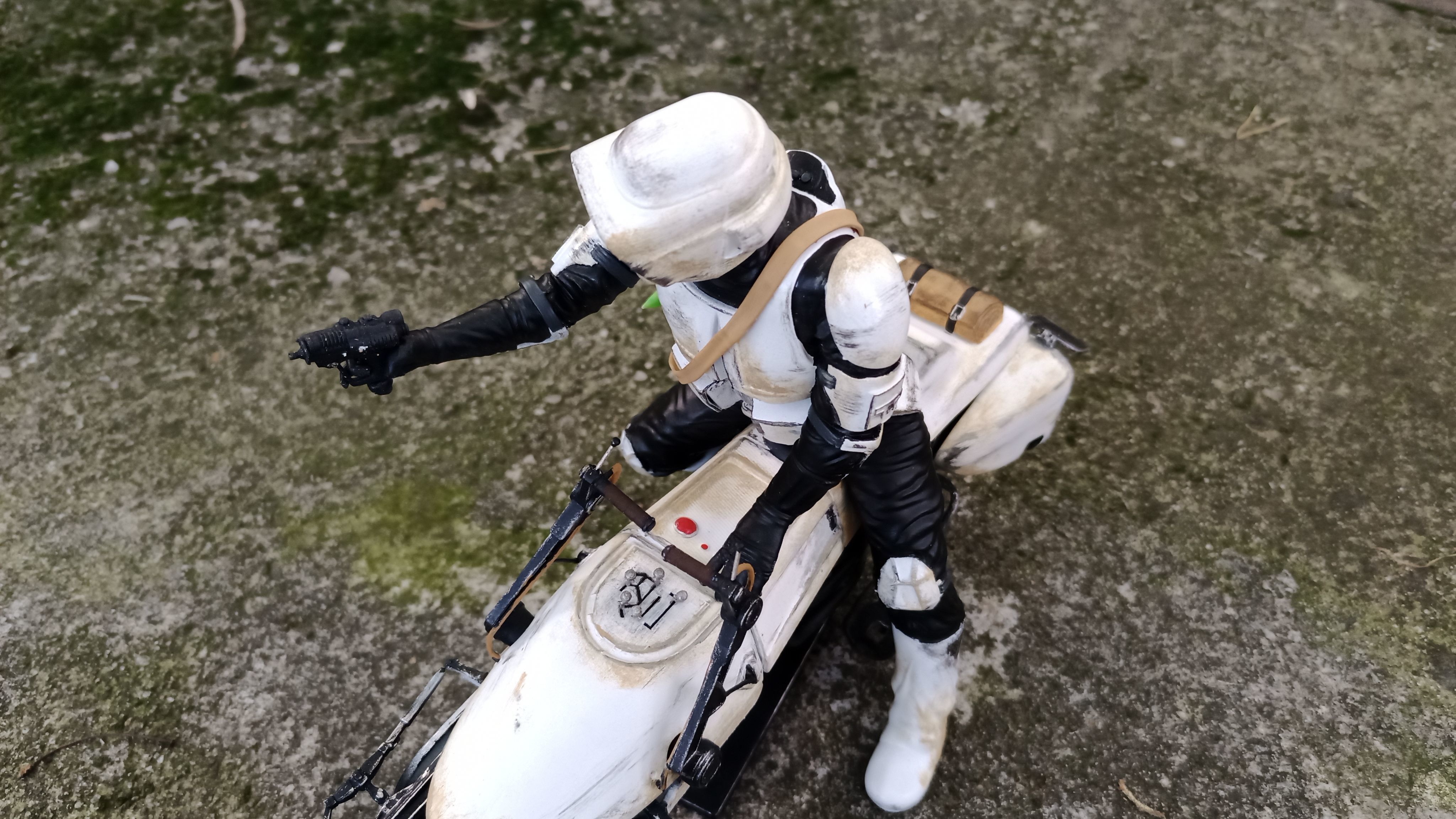 Mandalorian - Speeder bike with Yoda 3D print model_3