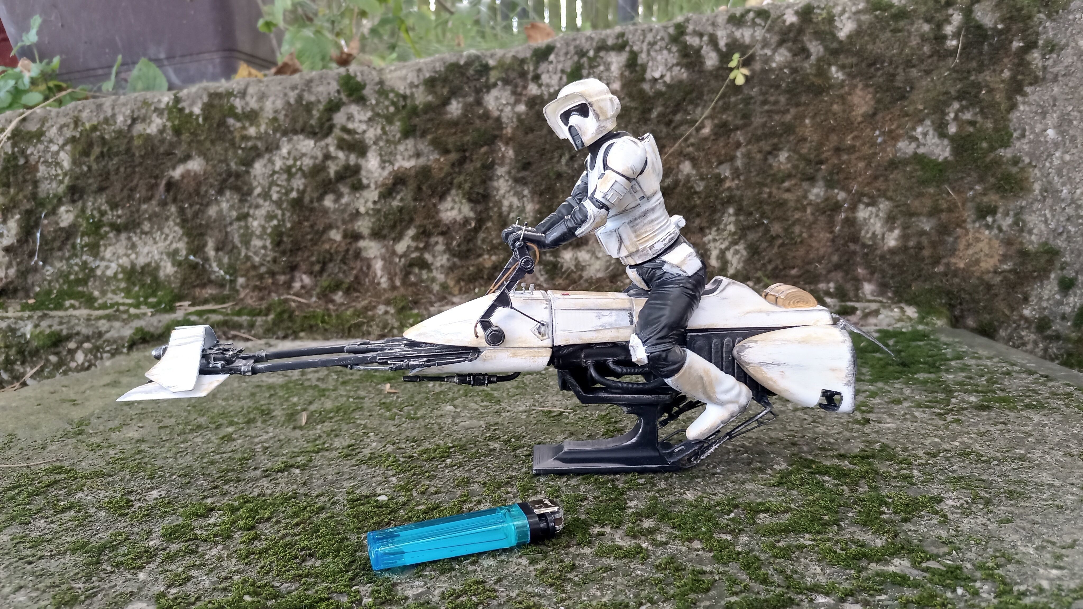 Mandalorian - Speeder bike with Yoda 3D print model_11