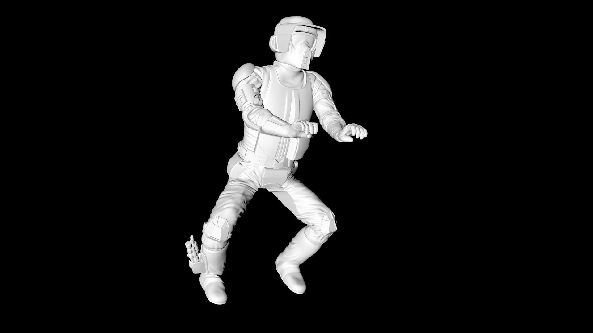 Mandalorian - Speeder bike with Yoda 3D print model_17