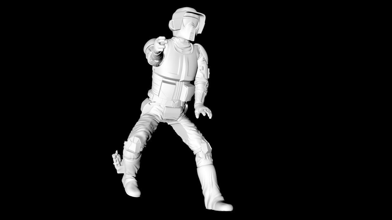 Mandalorian - Speeder bike with Yoda 3D print model_20