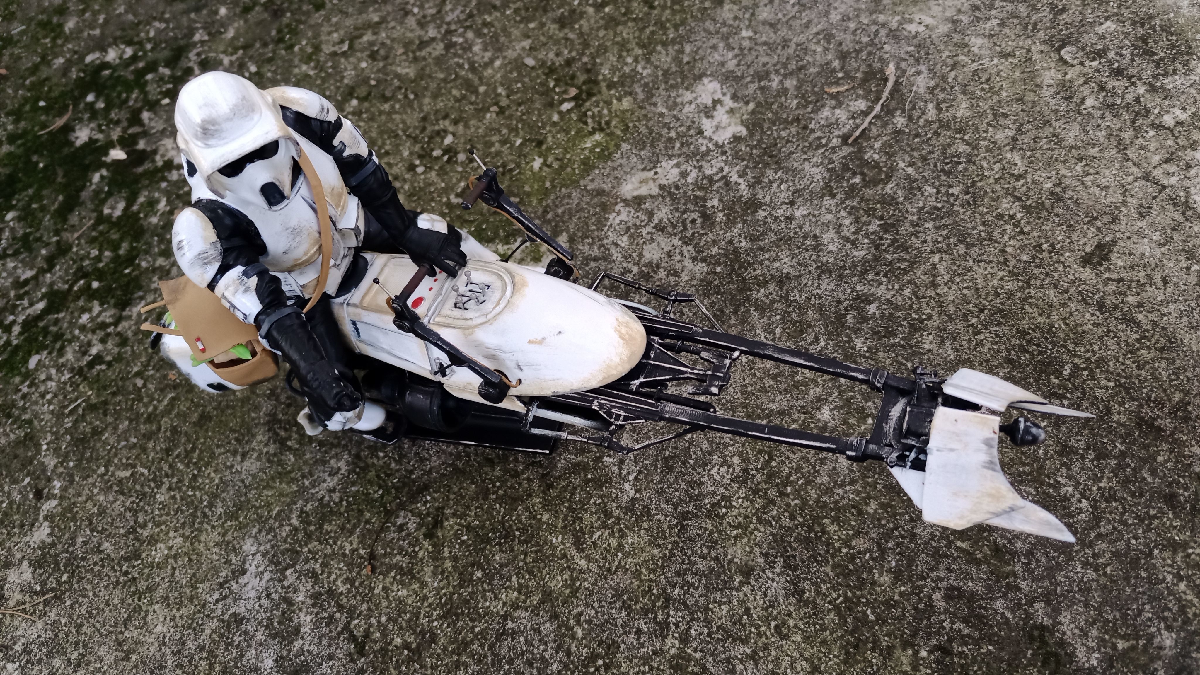 Mandalorian - Speeder bike with Yoda 3D print model_5