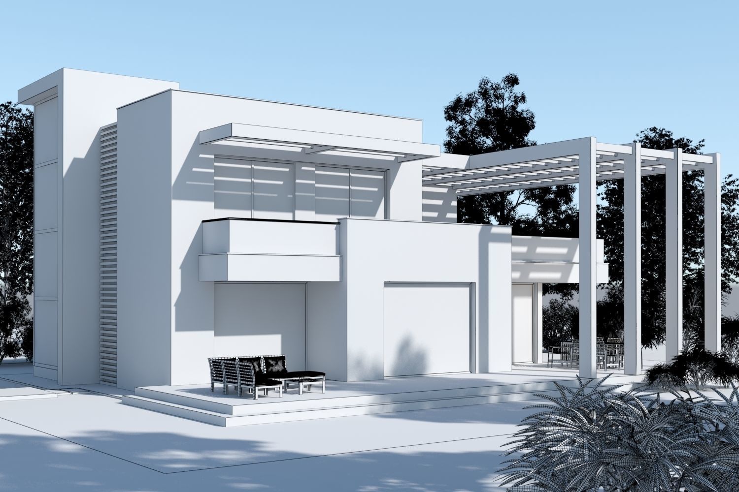 Modern Villa Design 3D model_3