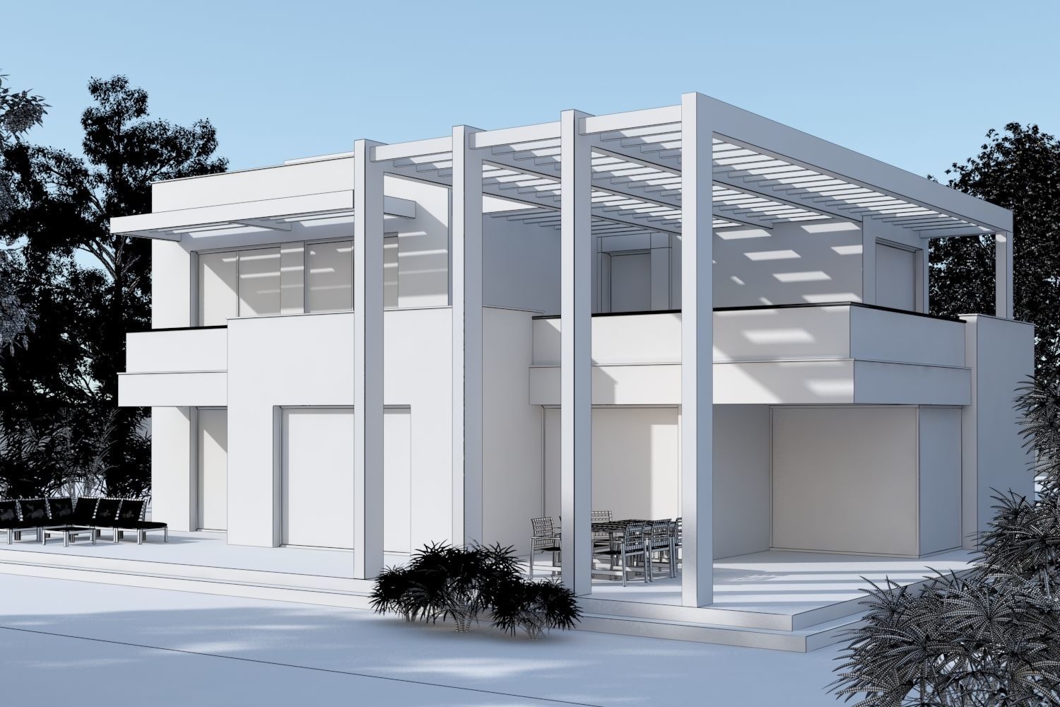 Modern Villa Design 3D model_4