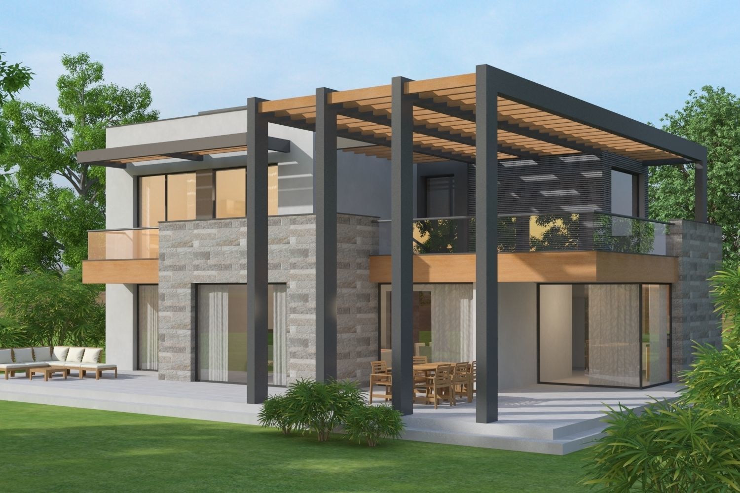 Modern Villa Design 3D model_1