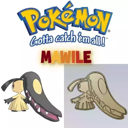 Amazing Pokemon Mawile Cookie Cutter Stamp Cake Decorating 