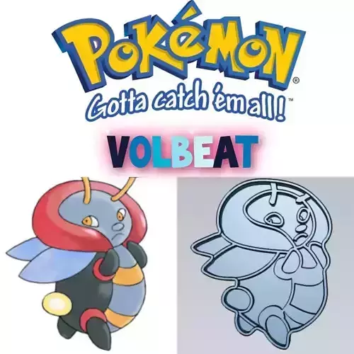 Amazing Pokemon Volbeat Cookie Cutter Stamp Cake Decorating 