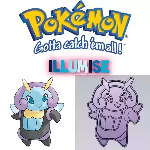 Amazing Pokemon Illumise Cookie Cutter Stamp Cake Decorating 