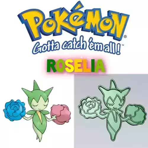 Amazing Pokemon Roselia Cookie Cutter Stamp Cake Decorating 