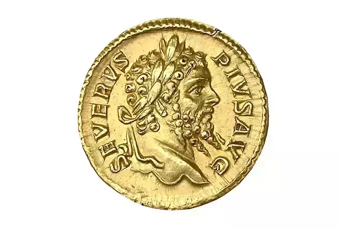Roman Empire Gold Coin - Lucius Septimius Severus Low-poly 3D model