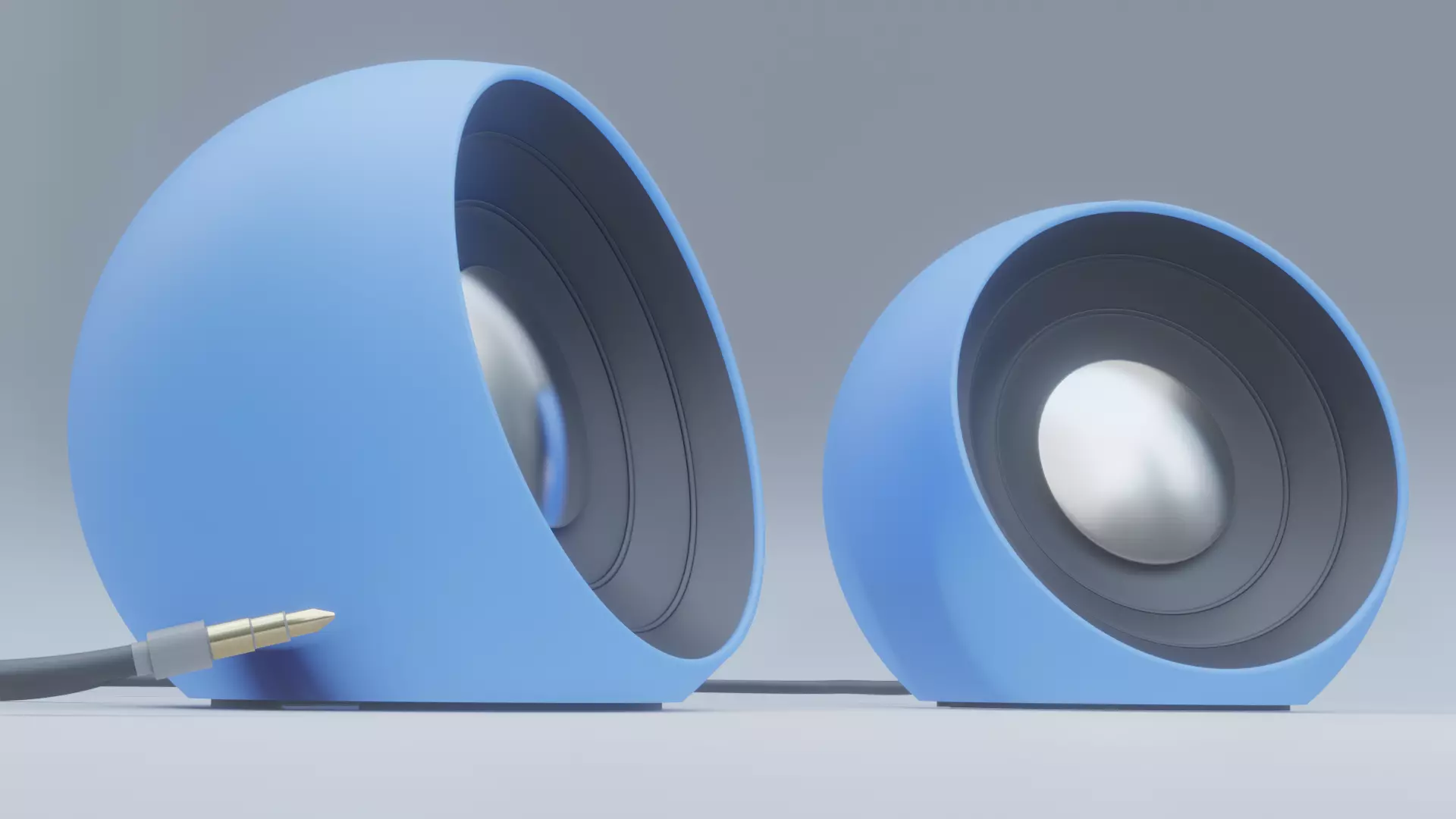 Desktop speaker -realastic -game ready Low-poly 3D model