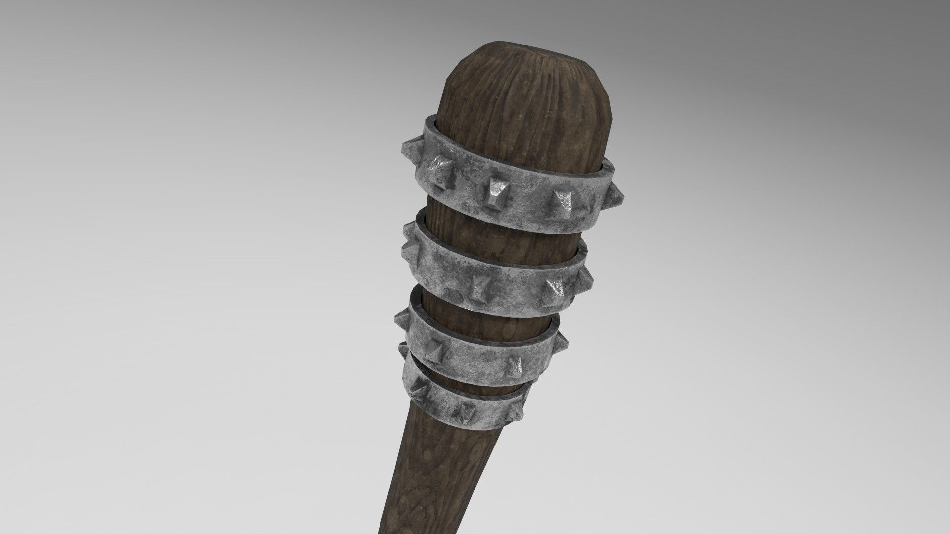 Medieval mace 3 Low-poly 3D model_2