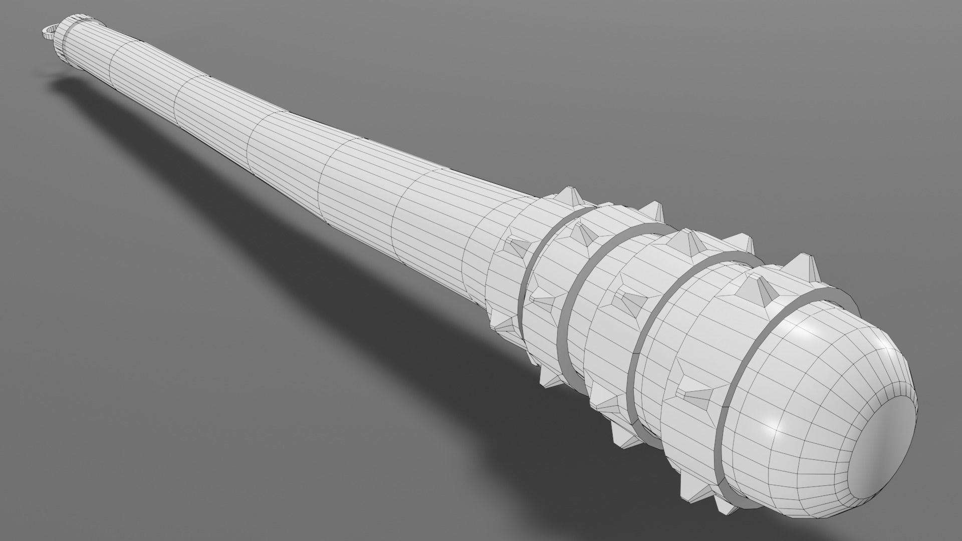 Medieval mace 3 Low-poly 3D model_9