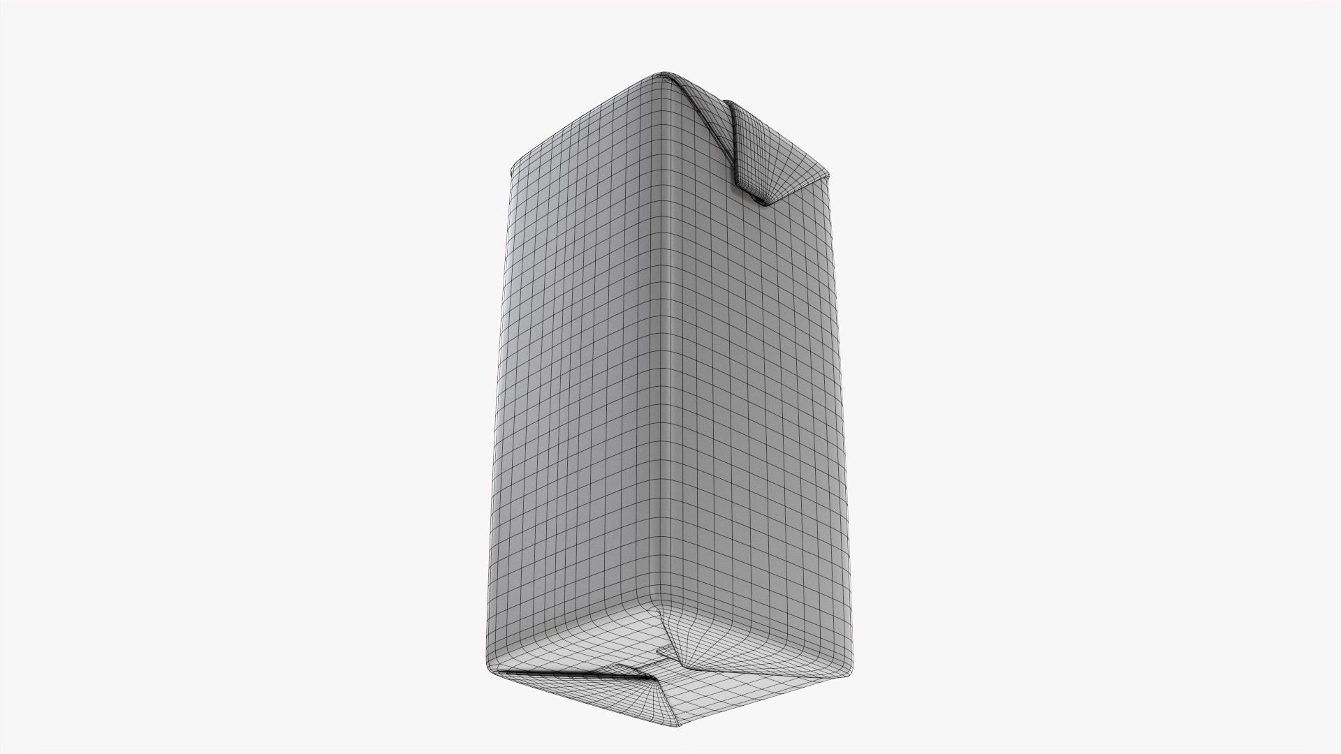 Tetra Pak cardboard box packaging with cap 470 ml 3D model_8