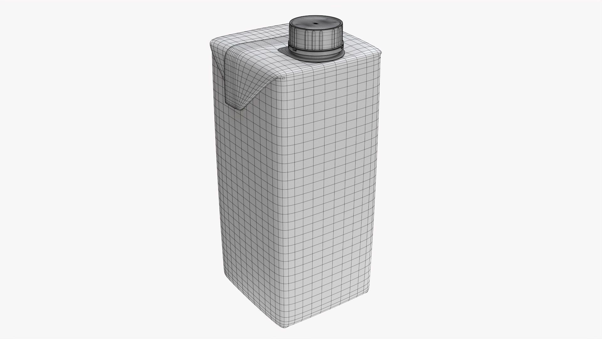 Tetra Pak cardboard box packaging with cap 470 ml 3D model_6