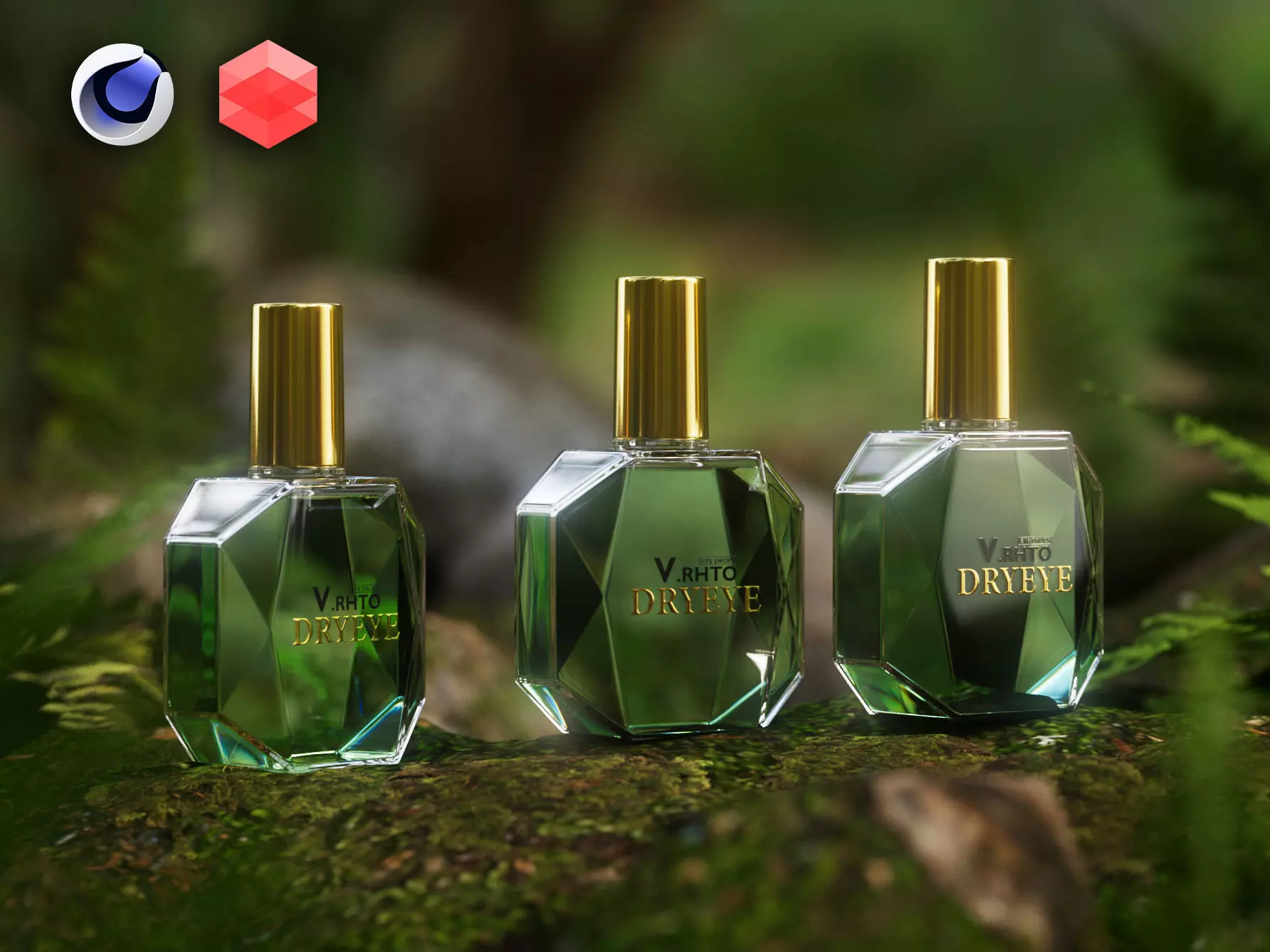 Project file Cinema 4D and Redshift - Eye Drops 3D model_0