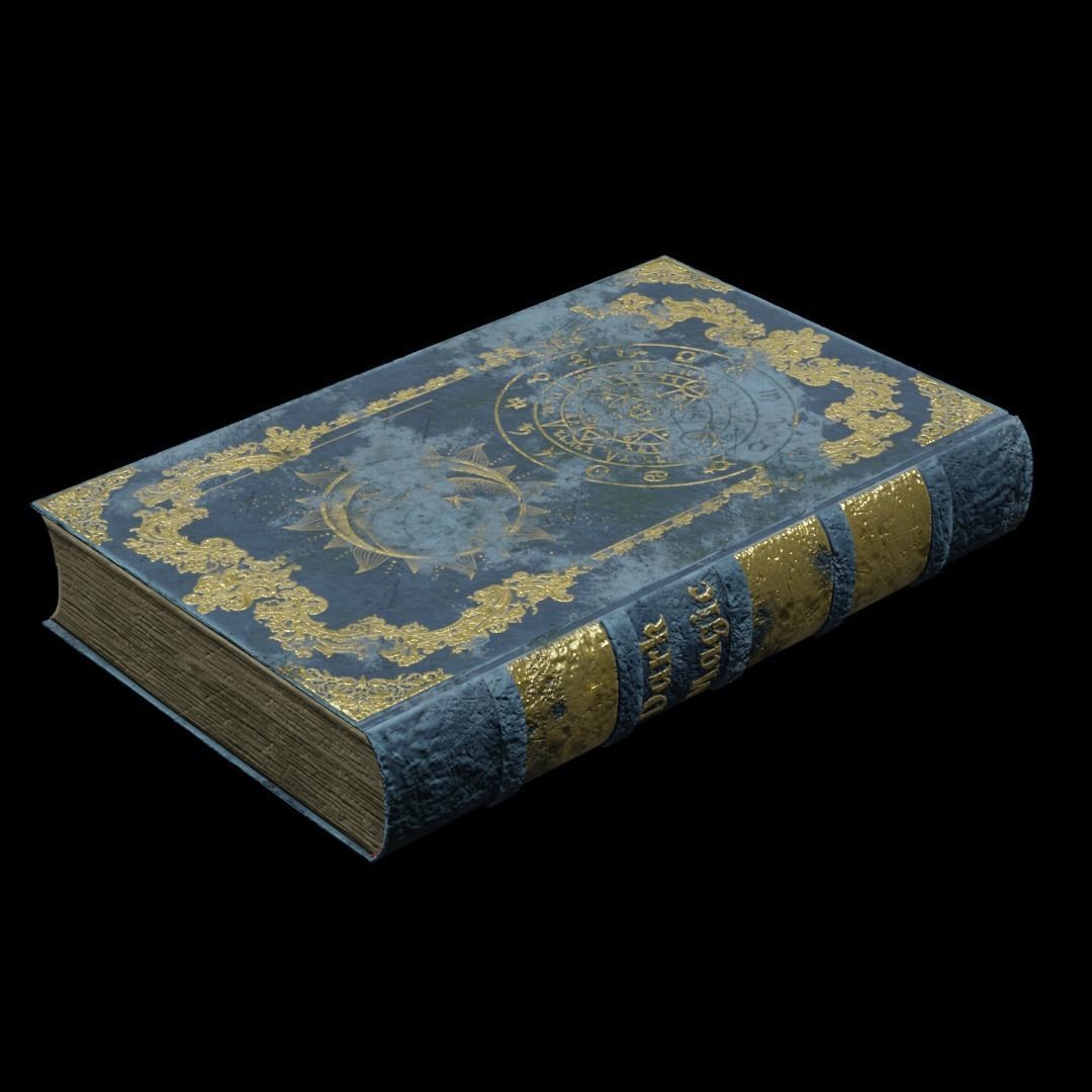 Old Magic Book Openable Low-poly 3D model_16