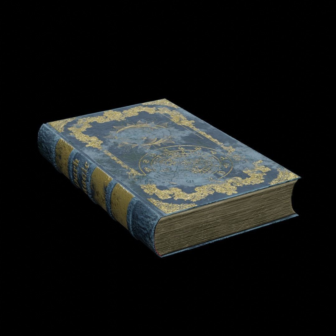 Old Magic Book Openable Low-poly 3D model_3