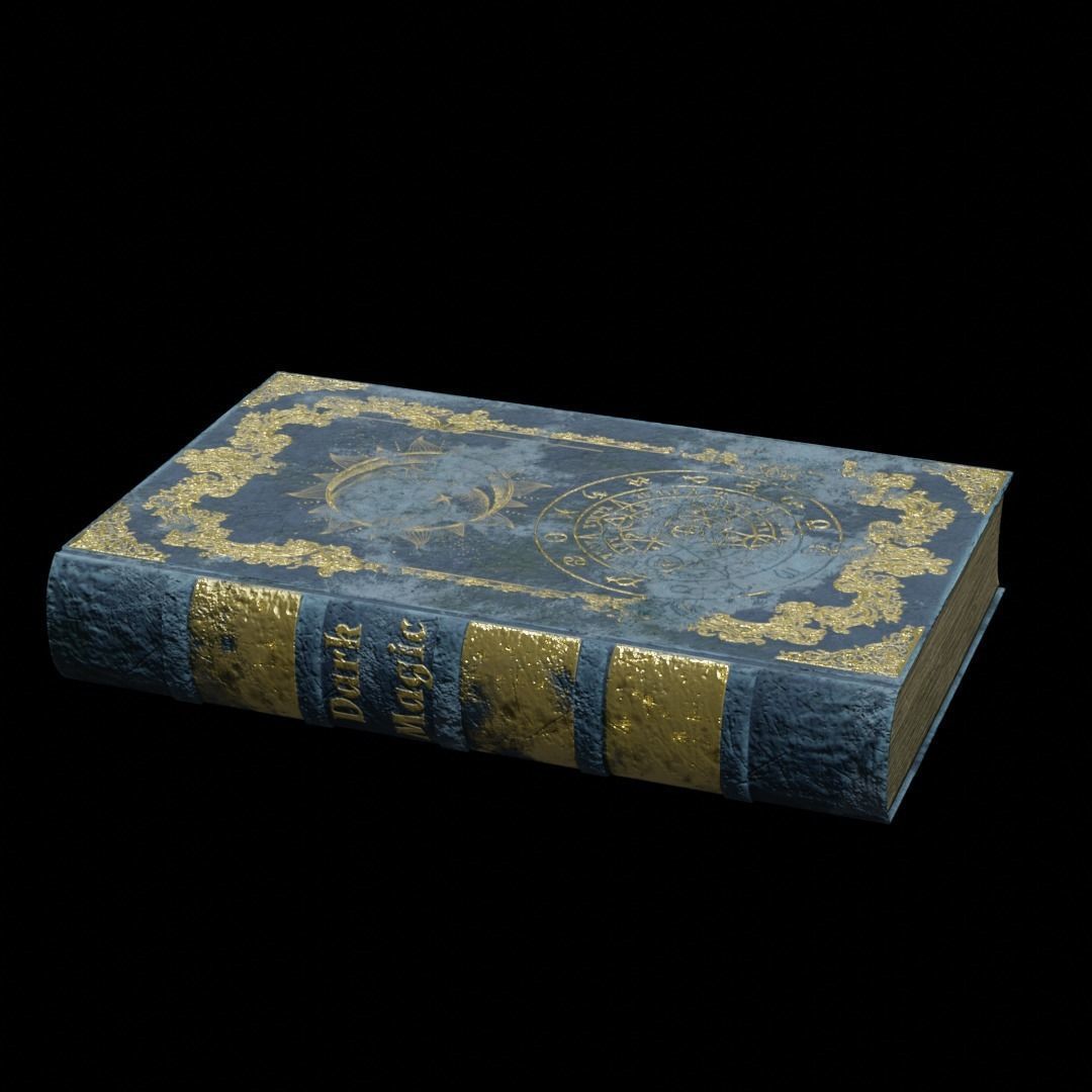 Old Magic Book Openable Low-poly 3D model_17