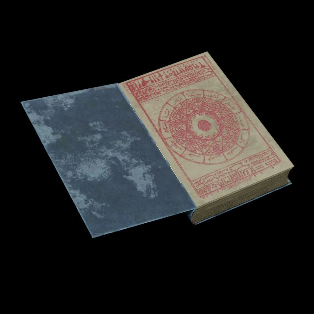 Old Magic Book Openable Low-poly 3D model_4