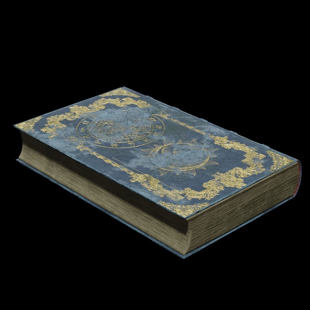 Old Magic Book Openable Low-poly 3D model_14