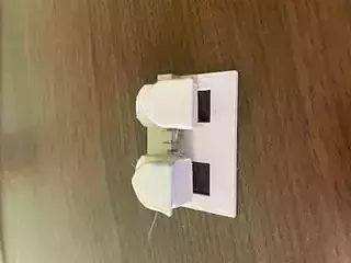 switch plug on wooden table