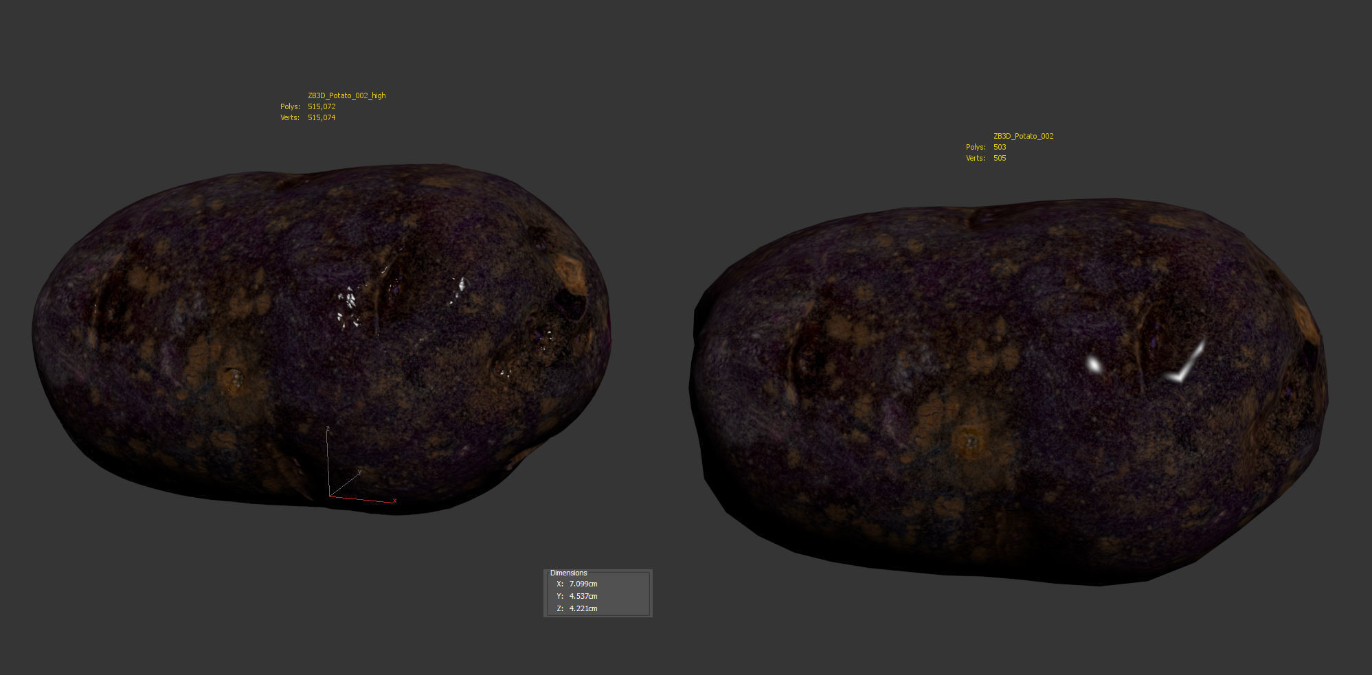 Potato 3D model_9