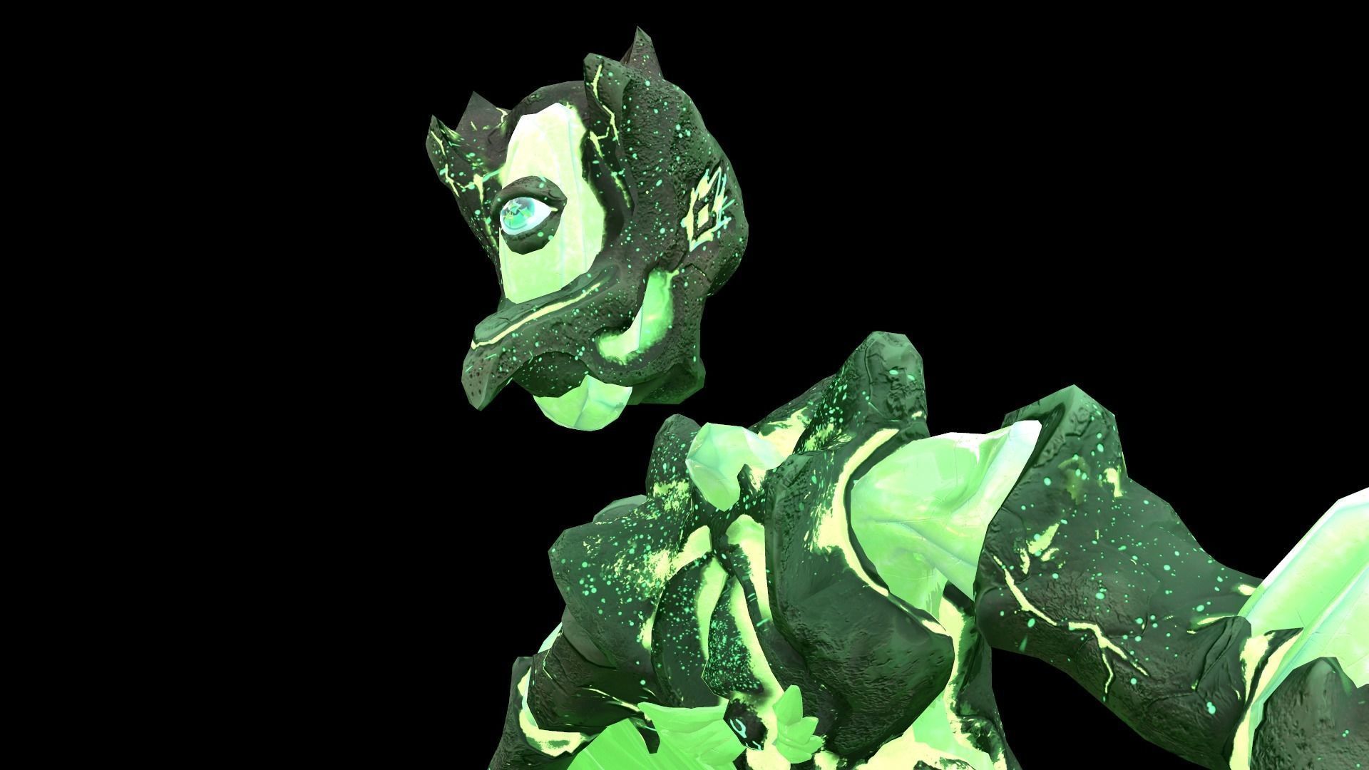 Monster Crystal Phoenix Low Poly model Low-poly 3D model_28