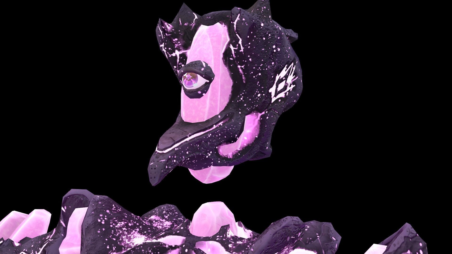Monster Crystal Phoenix Low Poly model Low-poly 3D model_13