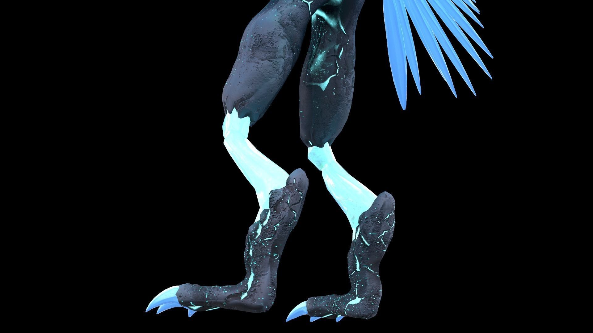 Monster Crystal Phoenix Low Poly model Low-poly 3D model_12