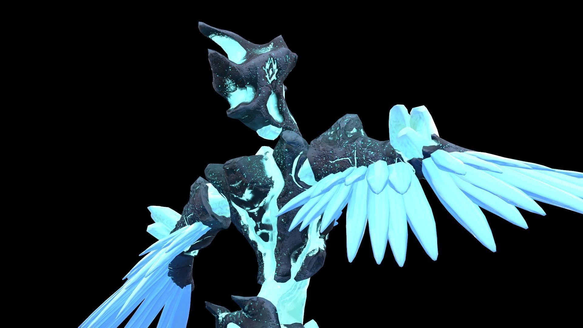 Monster Crystal Phoenix Low Poly model Low-poly 3D model_32