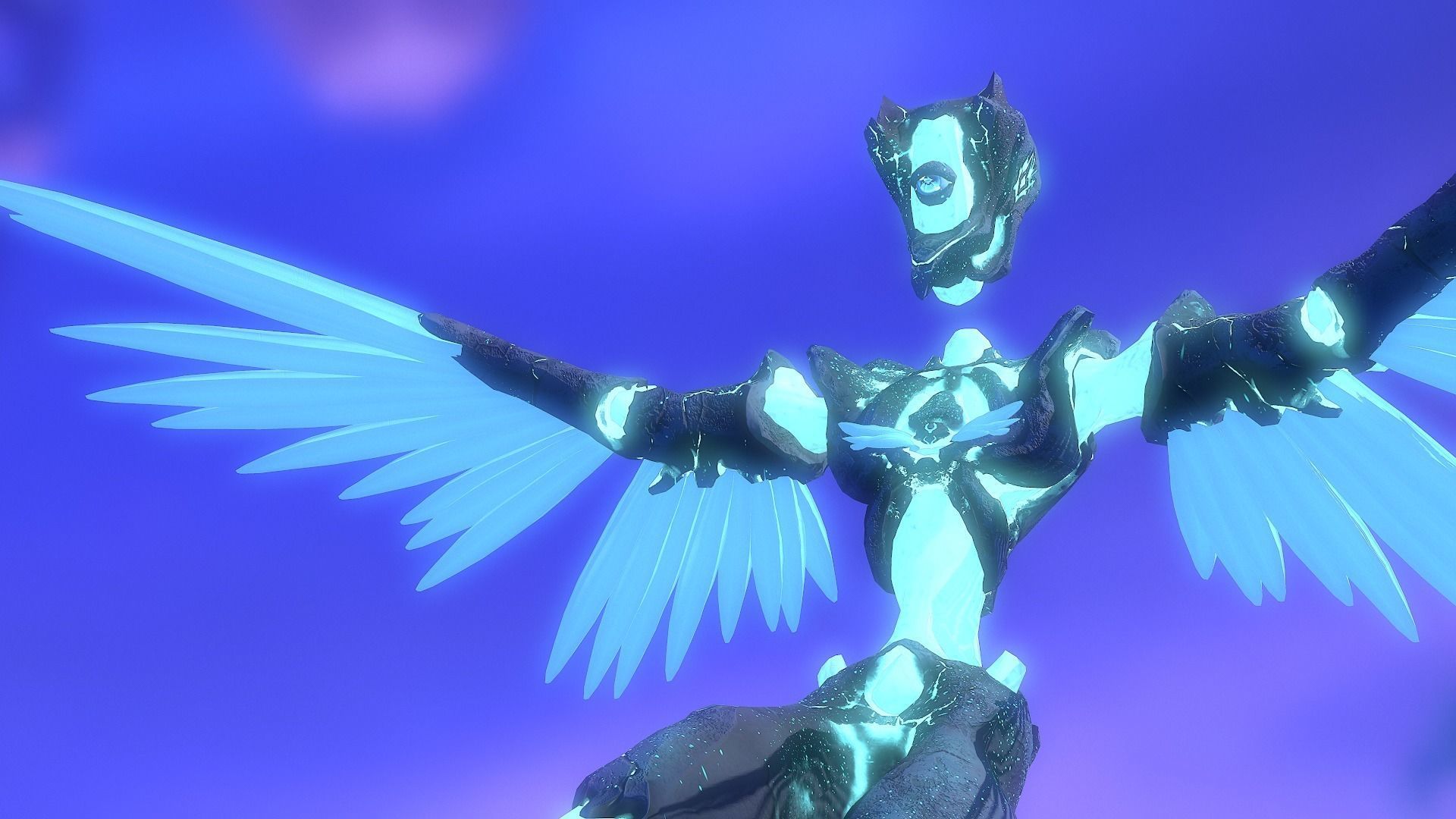 Monster Crystal Phoenix Low Poly model Low-poly 3D model_4